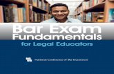 Bar Exam Fundamentals for Legal Educators · NCBE promotes fairness, integrity, and best practices in admission to the legal profession for the benefit and protection of the public.