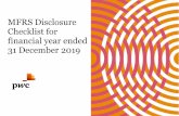 MFRS Disclosure Checklist for financial year ended …...2019/12/31  · This disclosure checklist is for general information purposes only. It should not be used as a substitute for