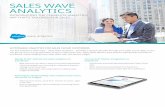 SALES WAVE ANALYTICS - Salesforce.com€¦ · The first Salesforce Wave App — Sales Wave Analytics — provides a ready-built path through your Sales Cloud data, so you can get