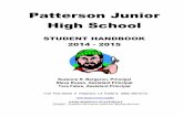 Patterson Junior High School · 2015-02-13 · 5 Our Vision for PJHS With the visions and beliefs of administrators, teachers, parents, students, and the community, student learning