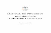 Manual de Procesos de Auditoria Interna 3 versionRectorado Área de Auditoría Interna c/ Ancha 16 4ª planta 11.008 - Cádiz Tel. 956-01 5023, 956-01 5028 Fax. 956-01-5013 auditoria@uca.es