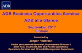 ADB Business Opportunities Seminar ADB at a Glance · Turnkey Contracts: Power Plants, Pump Stations, Water Treatment Plants, Solid ... Contract management . Most Important Features