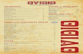 Ovidio Restaurant Menu NEW · Ovidio Combination Lasanga, spaghetti & beef ravioli, served with meatballs or sausage, topped with house sauce. Ravioli Choice of Beef or Cheese. 14