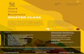 Masterclass Flyer without dates · Lean Startup, this Masterclass enables participants to get started on their idea without investing a lot of capital and increases the chance of
