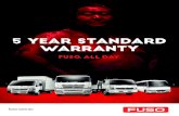 5 YEAR STANDARD WARRANTY - Fuso Australia€¦ · a full 5 year warranty as standard on every new Fuso truck and Rosa bus in Australia. That’s ve years peace of mind knowing your