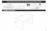 Assembly Instruction for Workspace Moda Deskdocs.warehousestationery.co.nz/blue/office_furniture/Workspace_Mo… · Assembly Instruction for Workspace Moda Desk REQUIRED ASSEMBLY