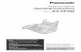 Compact Plain Paper Fax Operating Instructionspdf.textfiles.com/manuals/FAXMACHINES/Panasonic KX... · genuine Panasonic replacement film Model No. KX-FA53 or KX-FA55. To install