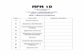 MPM 1D - PBworksmdhsmath.pbworks.com/w/file/fetch/83963056/MPM1Dunit1... · 2020-06-22 · MPM 1D Principals of Mathematics Gr. 9 Academic E-mail / iMessage : Kelly.caldwell@ed.amdsb.ca