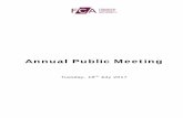 Annual Public Meeting 2017 transcript - FCA · 2017-07-25 · Annual Public Meeting Tuesday, 18th July 2017 2 Welcome and Chairman's Comments John Griffith-Jones Chairman, FCA Welcome