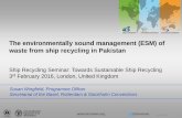 The environmentally sound management (ESM) of waste from ... · @brsmeas 2/15/2016 1 UNEP Susan Wingfield, Programme Officer Secretariat of the Basel, Rotterdam & Stockholm Conventions