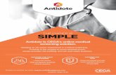 MEDICAL SCREENING FROM CEGA · Antidote is CEGA’s online medical screening solution. Building on 25 years’ experience in medical screening, Antidote is the remedy to avoid renewal