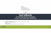 Tax Reform CLE · 2018-10-23 · 7. Disaster Relief Provisions •For tax years 2016 and 2017 only •Net disaster loss can increase standard deduction, thus no requirement to itemize