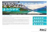 18 DAY FLY, TOUR & CRUISE USA, ALASKA & CANADA ... Canada and travel into the beautiful rocky mountains to the town of Canmore. Along the way you will travel through Calgary, where