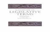 A glossary of legislative terms · 2015-06-03 · A glossary of legislative terms Prepared by the New Jersey Legislature Office of Legislative Services Office of Public Information