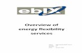 Overview of energy flexibility services...Flexibility Services are defined as energy services and/or ancillary services where Flexibility is used to meet the needs of energy market