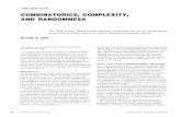 COMBINATORICS, COMPLEXITY, AND RANDOMNESS · COMBINATORICS, COMPLEXITY, AND RANDOMNESS The 1985 Turing Award winner presents his perspective on the development of the ... extremely