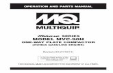 OPERATION AND PARTS MANUAL - Multiquip Inc · 2013-06-01 · of the radiator and severely scald any persons in the ... Repair or replace all worn cables. PAGE 10 — MVC-90H PLATE