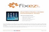 iPad Mini Retina A1489 - fixez.com...iPad Mini Retina (marked with a solid orange circle). Now use the fine tip curved tweezers or plastic opening tool to release the cable for the