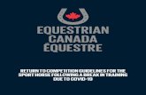 RETURN TO COMPETITION GUIDELINES FOR THE SPORT HORSE ... · 3 Return to Competition Guidelines for the Sport Horse – May 14, 2020 Foreword Equestrian Canada (EC) created the Return