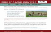 ROLE OF A CANADA LANDS SURVEYOR/LAND SURVEYOR · 3 Surveys: “They Work Great if you Know How to Use Them” presentation by Geoffrey onnolly, Q , P. Eng. and Serge ernard, P. Eng,