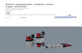 Piezo-pneumatic switch valve Type S9/S29 - hoerbiger.com€¦ · Brief operating instructions Piezo-pneumatic switch valve Type S9/S29 WARNING Personal injury and property damage