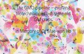 The GMO pipeline - I-SIS · 2019-12-05 · Cisgenesis/Intragenesis •Identical process to standard GM procedures •Cisgenesis = genetic material introduced is not recombinant, and