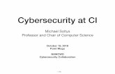 Cybersecurity at CIprof.msoltys.com/.../2018/10/PointMugu-Oct18-2018.pdf · AWS security 10. Another assignment, usually ... PointMugu-Oct18-2018 Created Date: 10/16/2018 2:26:56