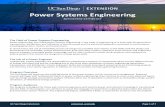 Power Systems Engineering...Power Systems Engineering Specialized Certificate Program Details Prerequisites Any engineering degree, preferably a BSEE, is required for entrance into