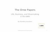 The Orne Papers - Marblehead Museum€¦ · The Orne Papers •Business and Everyday Life Papers of Orne Family-Shoe and Boot Makers to Middle Class• Mainly Records of: Jonathan