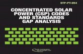 CONCENTRATED SOLAR POWER (CSP) CODES AND …...STP-PT-054 Concentrated Solar Power Codes and Standards Gap Analysis vi ABSTRACT Numerous concentrated solar power (CSP) facilities have