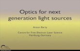 Optics for next generation light sources · 2010-09-07 · Optics for next generation light sources Anton Barty Centre for Free Electron Laser Science Hamburg, Germany Tuesday, March