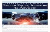 l e a d e r s Private Equity Investors & Advisors · 2020-06-26 · their fiscal needs. The role that private equity investors and advisors play in terms of our financial landscape