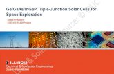 Ge/GaAs/InGaP Triple-Junction Solar Cells for Space Exploration · 2019-05-01 · Research in InGaN/GaN solar cells: vary the In and Ga content in InGaN, we can get cover the whole