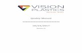 QM001 Vision Plastics Quality Manual Rev 16visionplastics.com/wp-content/uploads/2017/11/QM... · Vision Plastics has developed and implemented a Quality Management System (QMS) in