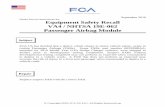 September 2019 Equipment Safety Recall VA4 / NHTSA 19E …Safety Recall VA4 – Passenger Airbag Module Page 2 Replacement airbags can only be ordered through campaignteam@fcagroup.com