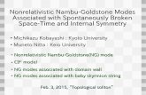 Nonrelativistic Nambu-Goldstone Modes Associated …michikaz/presentation/2015...2015/02/03  · Nambu-Goldstone modes and broken symmetries Watanabe-Brauner relation H. Watanabe and