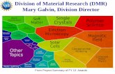 Division of Material Research (DMR) Mary Galvin, Division ...€¦ · Office of the Assistant Director F. Fleming Crim, Assistant Director Celeste Rohlfing , Deputy Assistant Director