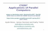 CS267 Applications of Parallel Computers · •A short description of self and parallel application that student finds interesting • Should include a short bio, research interests,