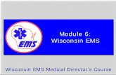 Module 6: Wisconsin EMSVersion 1.0 Wisconsin EMS Medial Director’s Course 3 Wisconsin EMS Module Six EMS Section - Chief Brian Litza • Licensing Manager - Lee Ann Cooper • EMT-P