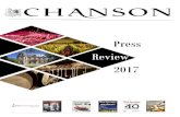 Press Review 2017 - domaine-chanson.com€¦ · Wine Spectator Insider -August 30, 2017 / Wine Spectator -October 15&31, 2017. Reds 92-94 Corton Grand Cru 91-94 Beaune Clos des Fèves