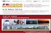 Université Internationale d’Agadir, Moroccoanzam.org/wp-content/uploads/2015/09/CFP-Prolog-2016-Agadir.pdf · Benoit MONTREUIL, Université Laval, CA Joëlle MORANA, Université