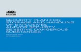 Security plan for storage and handling of explosives and ... · OCTOBER 2016. Disclaimer. ... used by anyone who wishes to apply to SafeWork . NSW for an explosives licence that includes
