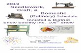 2019 Needlework, Craft, & Domestic - Innisfail Showinnisfailshow.com.au/cms/wp-content/uploads/2019/... · First $5.00, second $2.00. 2. Baby’s Knitted or Crocheted Outfit not less