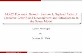 14.452 Economic Growth: Stylized Facts of Economic Growth ...dspace.mit.edu/bitstream/handle/1721.1/110718/14...14.452 Economic Growth: Lecture 1, Stylized Facts of ... institutions