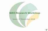 WEO Research Workshop · 2018-12-05 · Breath of biostatistics •Descriptive statistics (data types, central tendency, dispersion, exploratory data analysis) •Probability distributions