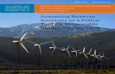 Assessing Reverse Auctions as a Policy Tool for Renewable … · 2018-02-23 · Assessing Reverse Auctions as a Policy Tool for Renewable Energy Deployment Center for International