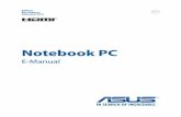 Notebook PC - Asusdlcdnet.asus.com/pub/ASUS/nb/TP500LA/0409_E8923_B.pdf · 2019-03-09 · Notebook PC E-Manual 7 About this manual This manual provides information about the hardware