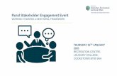 Rural Stakeholder Engagement Eventcrossborder.ie/site2015/wp-content/uploads/2020/01/Rural...THURSDAY 16TH JANUARY 2020 RECREATION CENTRE, LOUGHRY COLLEGE, COOKSTOWN BT80 9AA Rural