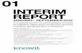 INTERIM REPORT - KNOWIT · KNOWIT AB INTERIM REPORT JANUARY– SEPTEMBER 2015 The Group structure and design. The website will be launched in December 2015. Management consultancy
