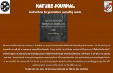 NATURE JOURNAL - Maryland · 2020-03-12 · NATURE JOURNAL Instructions for your nature journaling quest. Recent scientific studies have showed us that there are physical and mental